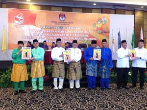 Paslon Didukung Parpol Dapatkan Nomor Urut 3 dan 4